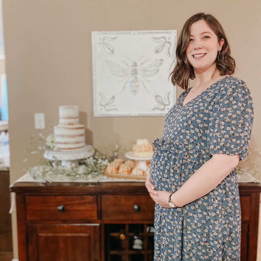 Maxi dress, breastfeeding friendly.